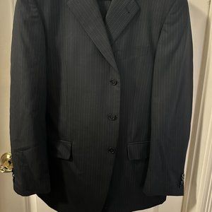 Joseph Abboud Black Pinstripe Men's Suit